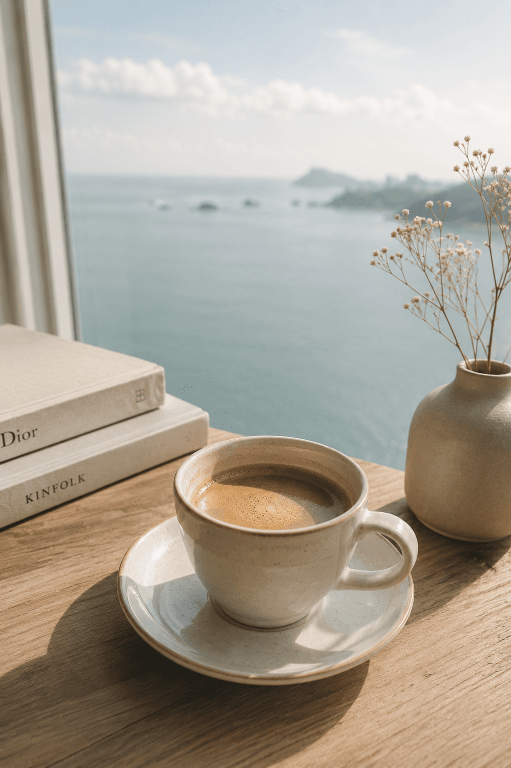 Coffee and journal detail